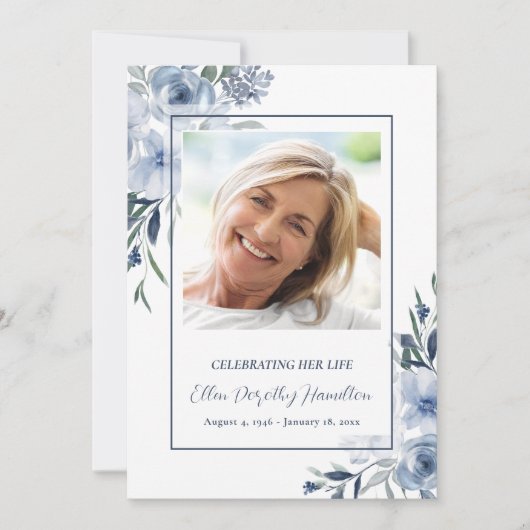 Hinweis-Karte für das Foto Memorandum Einladung (Vorderseite)