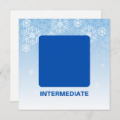 Hinweis-Karte für den blauen Skier Dankeskarte (Vorne/Hinten)