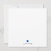 Hinweis-Karte für den blauen Skier Dankeskarte (Rückseite)