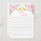 Hinweis-Karte für die Kronenzeit Princess-Kapsel Dankeskarte (Vorderseite)