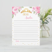 Hinweis-Karte für die Kronenzeit Princess-Kapsel Dankeskarte (Stehend Vorderseite)