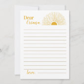 Hinweis-Karte für die Sonnenscheindauer Kapsel Dankeskarte (Vorderseite)