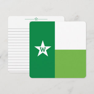 Hinweis-Karte für grüne und Limone Texas
