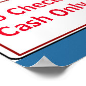 Hinweis, kein Karo fügen Text hinzu, Signieren Poster (Ecke)