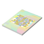 Hinweis Notepad 4 Blue Gold Multi Notizblock (Rotiert)