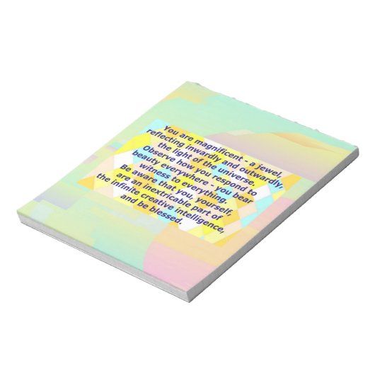 Hinweis Notepad 4 Blue Gold Multi Notizblock (Rotiert)