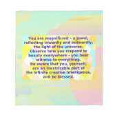 Hinweis Notepad 4 Blue Gold Multi Notizblock (Vorderseite)