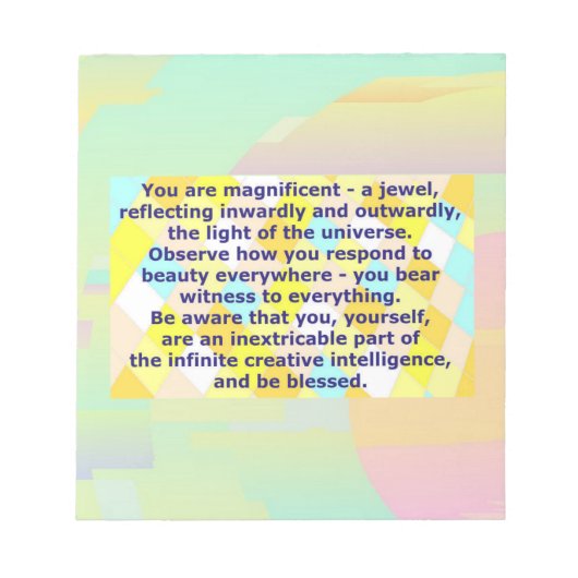 Hinweis Notepad 4 Blue Gold Multi Notizblock (Vorderseite)