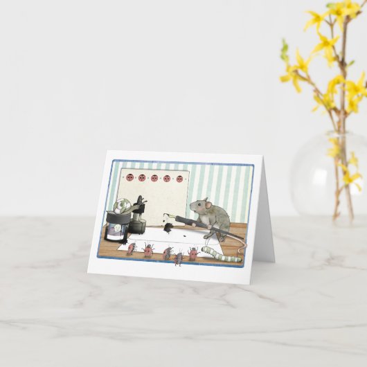 Hinweis oder Einladung einer Maus (Gelbe Blume)