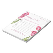 Hinweis Pad 5.5x6 Große Tulpen Dinge zu erfüllen Notizblock (Rotiert)