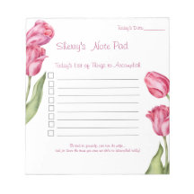 Hinweis Pad 5.5x6 Große Tulpen Dinge zu erfüllen