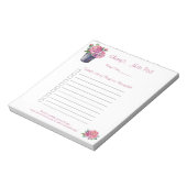 Hinweis Pad 5.5x6; Peonies-Dinge, die ausgeführt w Notizblock