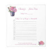 Hinweis Pad 5.5x6; Peonies-Dinge, die ausgeführt w Notizblock (Vorderseite)