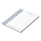 HINWEIS: PAD Birds Blueberries Blue Yel CUSTOM Notizblock (Rotiert)