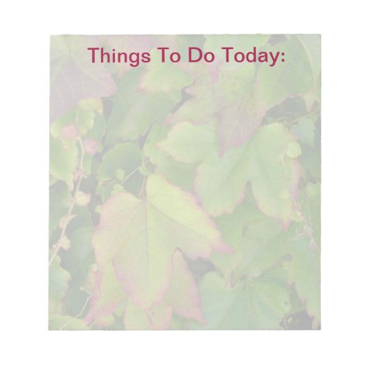 Hinweis Pad—Blätter zu tun Notizblock (Vorderseite)