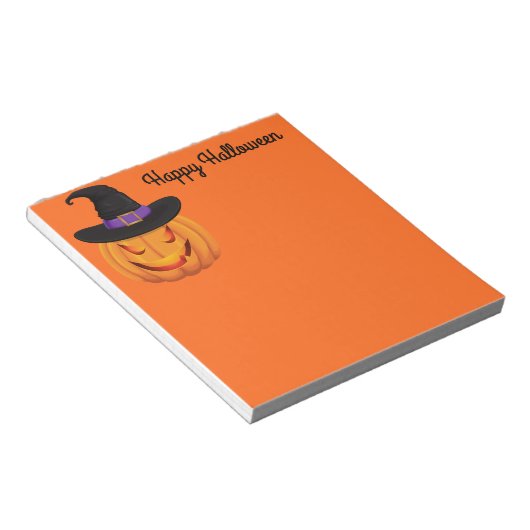Hinweis Pad Halloween Pumpkin Hexe Notizblock (angewinkelt)