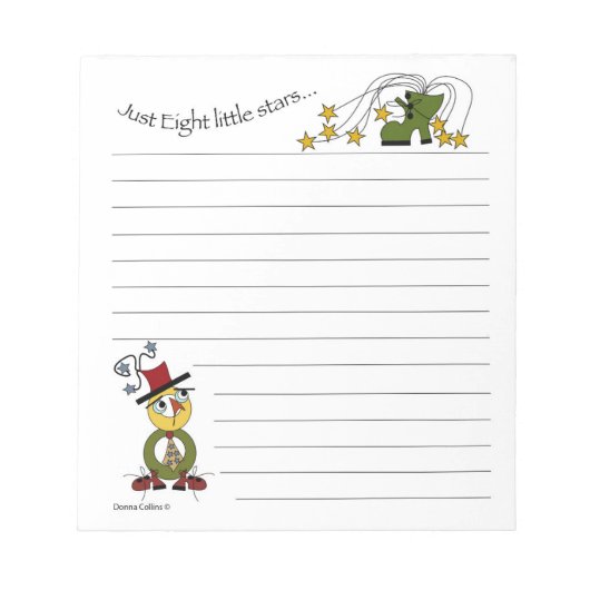 Hinweis Pad Number Aight Notizblock (Vorderseite)