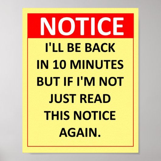 Hinweis Poster (Vorne)
