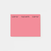 Hinweis Rote Musiknoten Post-it Klebezettel (Vorderseite)