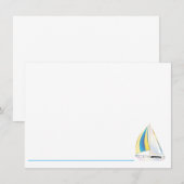 Hinweis: Segelboot mit Karte (Vorne/Hinten)