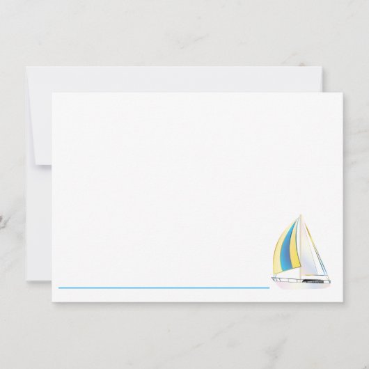 Hinweis: Segelboot mit Karte (Vorderseite)