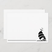 Hinweis: Segelboot mit Karte (Vorne/Hinten)