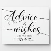 Hinweis und Wünsche Hochzeitszeichen Fotoplatte (Vorderseite)