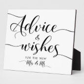 Hinweis und Wünsche Hochzeitszeichen Fotoplatte (Seite)