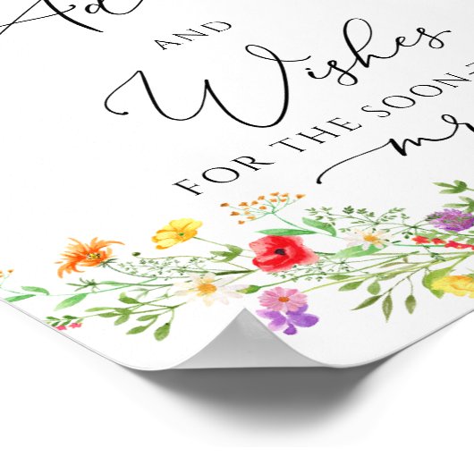 Hinweis und Wünsche Plakatzeichen Poster (Ecke)