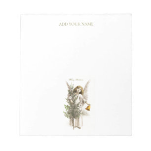 HINWEIS: VINTAGE CHRISTMAS ANGEL NOTIZBLOCK