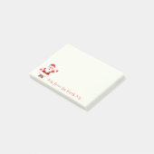 Hinweis vom Nordpol Santa Post-it Klebezettel (angewinkelt)