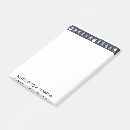 Hinweis vom Santa Post-it Klebezettel (angewinkelt)