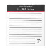 Hinweis vom Schreibtisch von ~ Personalisiert Notizblock (Vorderseite)