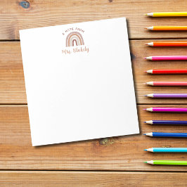 Hinweis von Boho Rainbow Teacher Notepad Notizblock