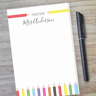 Hinweis von den Regenbogenpflegern der Lehrerin Post-it Klebezettel