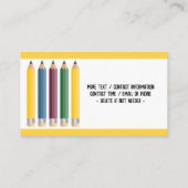 Hinweis von einem Lehrer - farbenfrohe Stifte - Ka Begleitkarte (Rückseite)