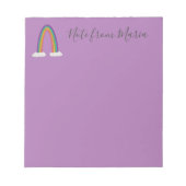 Hinweis Von - Personalisierter Lila Editor Notizblock (Vorderseite)