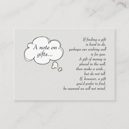 Hinweis von uns visitenkarte (Vorderseite)