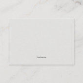 Hinweis von uns visitenkarte (Rückseite)