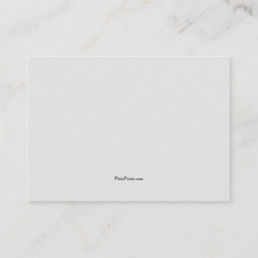 Hinweis von uns visitenkarte (Rückseite)