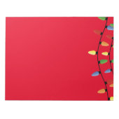 Hinweis Weihnachtsbeleuchtung Notizblock (Vorderseite)