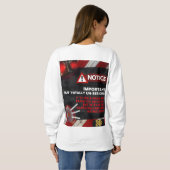 Hinweis: Wichtig (aber völlig unernst) - lustig Sweatshirt (Schwarz voll)