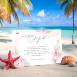 Hinweis zu Geschenken Unterwasser Hochzeit wünsche Begleitkarte