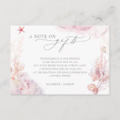 Hinweis zu Geschenken Unterwasser Hochzeit wünsche Begleitkarte (Vorderseite)