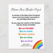 Hinweis zum Projekt Mama Bear Blanket (Vorderseite)