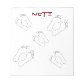 Hinweis zum Starten Notizblock (Vorderseite)