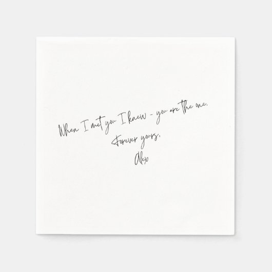 Hinweis zur benutzerdefinierten Liebe Laden Sie Ih Serviette (Vorderseite)