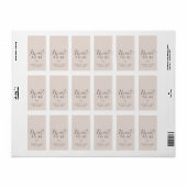 Hinweis zur Gastgeschenk Hochzeit Adressaufkleber (Vorne)