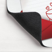 Hinweis zur Liebe in Roter Umschlag Mousepad (Ecke)