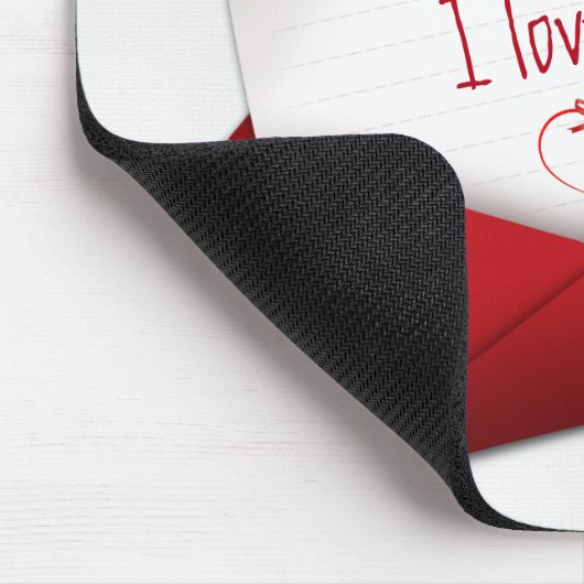 Hinweis zur Liebe in Roter Umschlag Mousepad (Ecke)